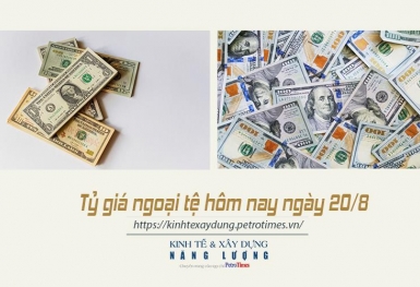 Tỷ giá ngoại tệ hôm nay ngày 20/8: Đồng USD tăng vọt