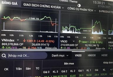 Áp lực bán trở lại, VN-Index mất gần 5 điểm