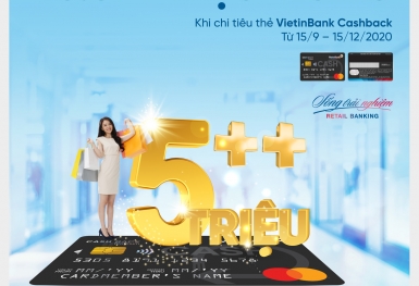 'Vui ra mắt - Cashback x3' từ VietinBank