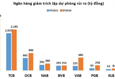 Nhà băng nào đang 'mạnh tay' trích lập dự phòng rủi ro nhất?