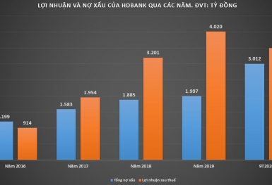 Công bố lợi nhuận 'khủng' nhưng HDBank cũng 'đau đầu' vì rủi ro tín dụng?