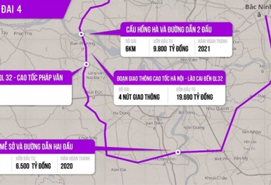 Cao tốc 6 làn xe dài gần 100km chạy quanh Hà Nội xuyên qua những địa bàn nào?