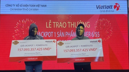 Một khách hàng may mắn trúng xổ số Vietlott hơn 344 tỉ đồng