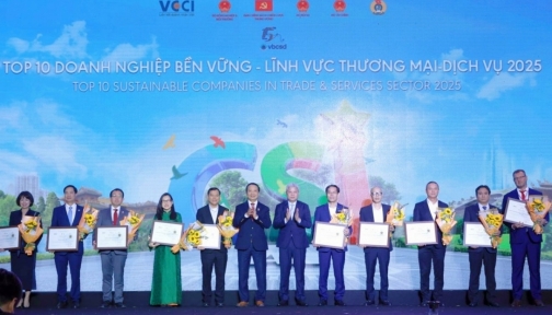 PV Drilling và PVCFC được vinh danh Top 100 doanh nghiệp bền vững tại Việt Nam 2025