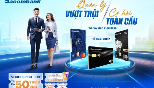Sacombank đồng hành cùng doanh nghiệp dẫn đầu xu thế thanh toán không tiền mặt