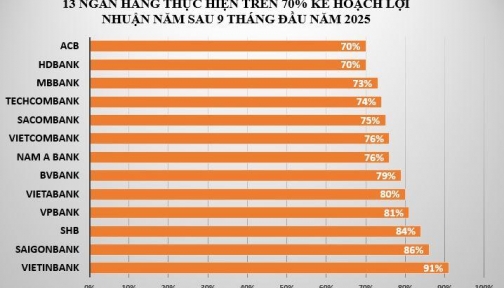 Dồn dập báo lãi lớn, các ngân hàng thực hiện được bao nhiêu kế hoạch lợi nhuận sau 9 tháng?