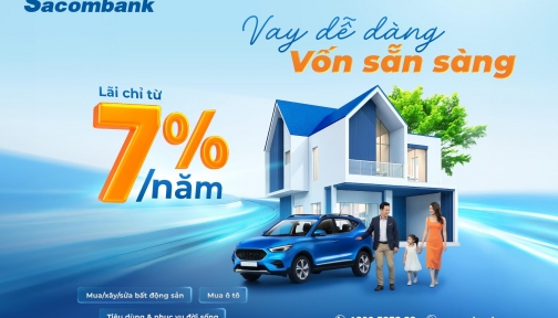 Sắm sửa cuối năm không lo nghĩ với lãi suất cho vay hấp dẫn từ Sacombank
