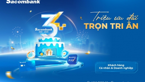 Tràn ngập ưu đãi xuyên suốt tháng 12 mừng sinh nhật Sacombank