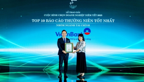 Hai giải thưởng uy tín ghi nhận nỗ lực minh bạch trong hoạt động quản trị của VietinBank