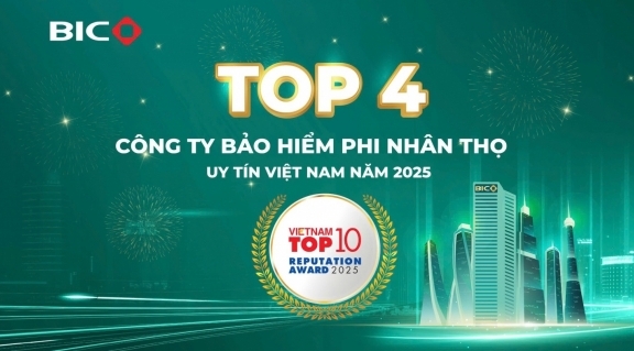 BIC lọt TOP 4 Công ty bảo hiểm phi nhân thọ uy tín