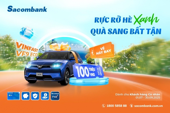 Sacombank khởi động mùa hè rực rỡ với hàng loạt chương trình khuyến mại hấp dẫn