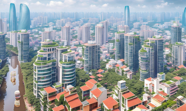 AI tưởng tượng Hà Nội sẽ ra sao vào năm 2100?