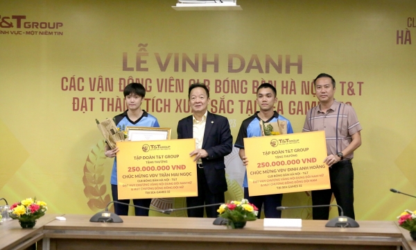 Tập đoàn T&T Group thưởng hơn 1 tỷ đồng cho kỳ tích bóng bàn Việt Nam tại SEA Games 32