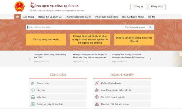 150 hệ thống đã được kết nối, tích hợp vào cổng Dịch vụ công quốc gia