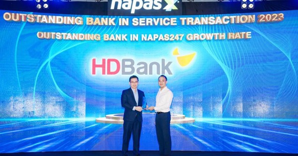 HDBank được vinh danh về tốc độ tăng trưởng giao dịch NAPAS 247
