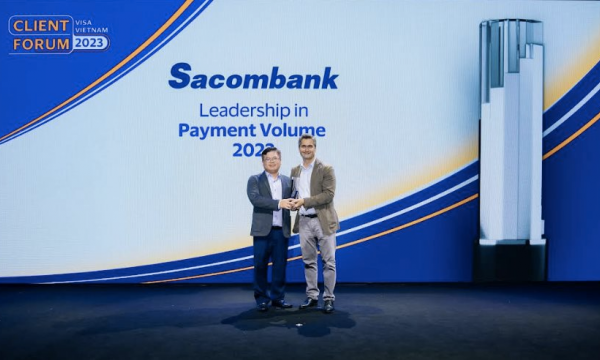 Sacombank tiếp tục là ngân hàng dẫn đầu về doanh số thanh toán thẻ Visa tại Việt Nam
