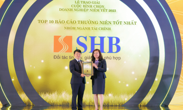 SHB được vinh danh Top 10 doanh nghiệp có báo cáo thường niên tốt nhất