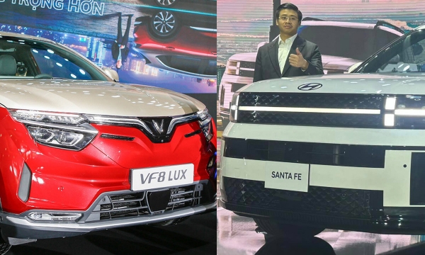 So sánh Hyundai Santa Fe 2025 và VinFast VF 8: Nên mua xe nào trong tầm giá hơn 1 tỷ đồng?