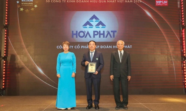 Hòa Phát vào Top 50 Công ty kinh doanh hiệu quả nhất Việt Nam năm thứ 13 liên tiếp