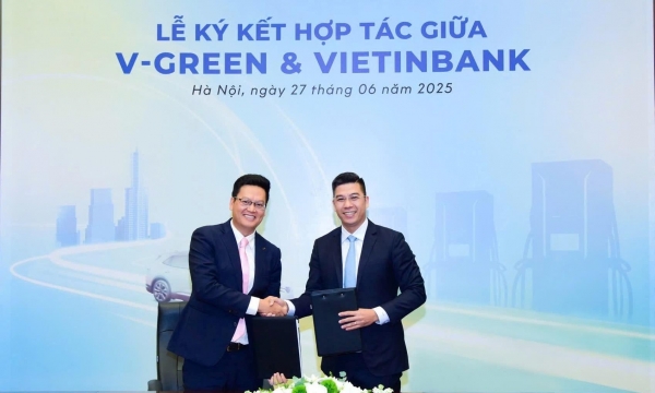 VietinBank và V-Green ký kết hợp tác, đồng hành phát triển hạ tầng trạm sạc ô tô điện Vinfast