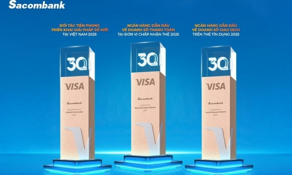 Sacombank được Visa vinh danh với 3 giải thưởng quan trọng năm 2025