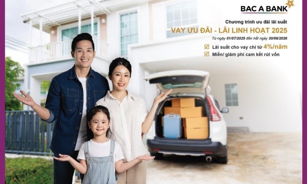Giải pháp tài chính tối ưu từ Bắc Á Bank: Lãi vay chỉ từ 4,0%/năm với chương trình 'Vay ưu đãi - Lãi linh hoạt...