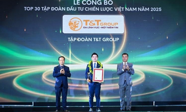 T&T Group được vinh danh Top 30 Tập đoàn đầu tư chiến lược Việt Nam (ALPHA30): Dấu ấn hệ sinh thái đa ngành bền vững