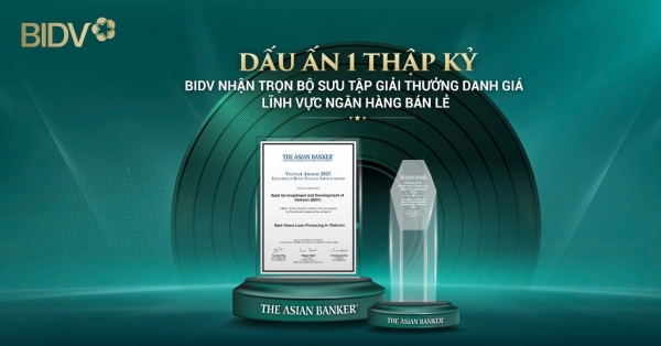 Khẳng định vị thế dẫn đầu, BIDV nhận trọn bộ giải thưởng danh giá từ The Asian Banker