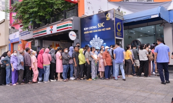 Điểm kinh doanh vàng miếng phải treo biển nhận diện