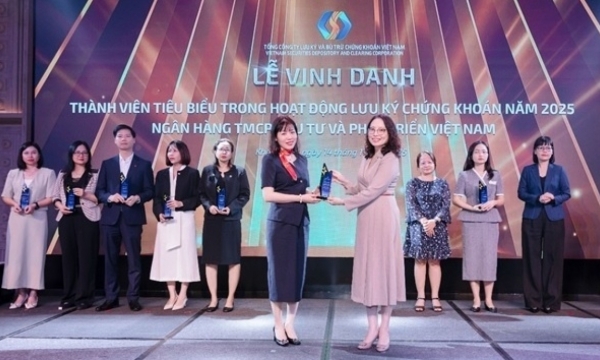 BIDV - Top 10 thành viên tiêu biểu trong hoạt động lưu ký chứng khoán năm 2025