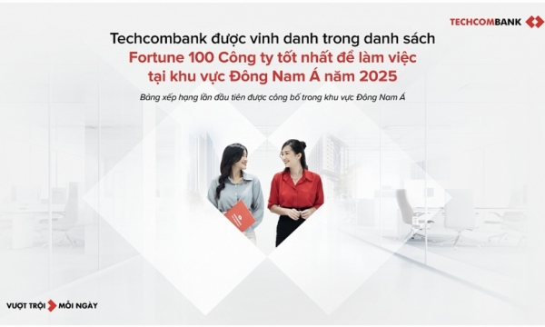 Techcombank lần đầu vào Top 100 nơi làm việc tốt nhất Đông Nam Á