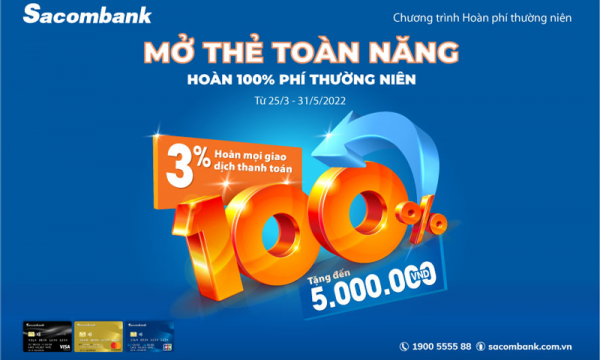 Tin ngân hàng ngày 20/9: Mở thẻ tín dụng Sacombank nhận tiền thưởng không giới hạn