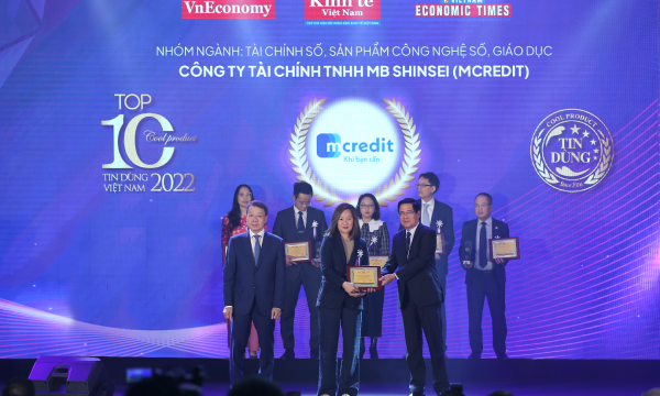 Vay TikTak của Mcredit lọt Top 10 Sản phẩm Tài chính số - Dịch vụ tin dùng Việt Nam 2022