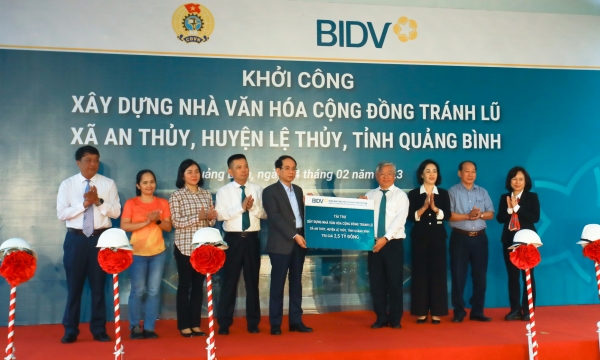 BIDV tặng nhà văn hóa cộng đồng tránh lũ tại Quảng Bình