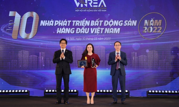 Sun Property được vinh danh Top 10 nhà phát triển bất động sản hàng đầu Việt Nam năm 2022