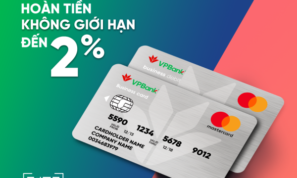VPBank tung ưu đãi hoàn tiền hấp dẫn từ bộ đôi thẻ doanh nghiệp