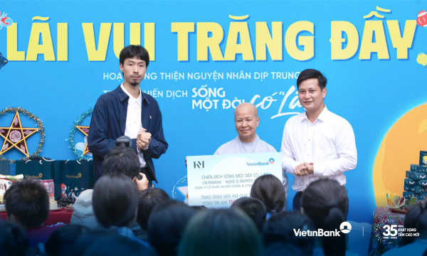 VietinBank và Đen Vâu mang “Lãi vui trăng đầy” đến với hàng ngàn trẻ em khó khăn