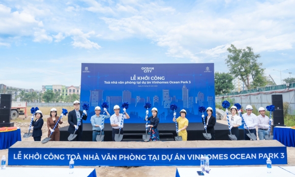 Vinhomes khởi công xây dựng tòa văn phòng tại tâm điểm Vinhomes Ocean Park 2 và 3
