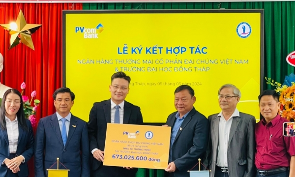PVcomBank tài trợ nhà xe thông minh cho trường Đại học Đồng Tháp