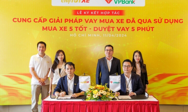 VPBank và Chợ Tốt Xe hợp tác triển khai gói vay mua xe 5 tốt, duyệt vay 5 phút