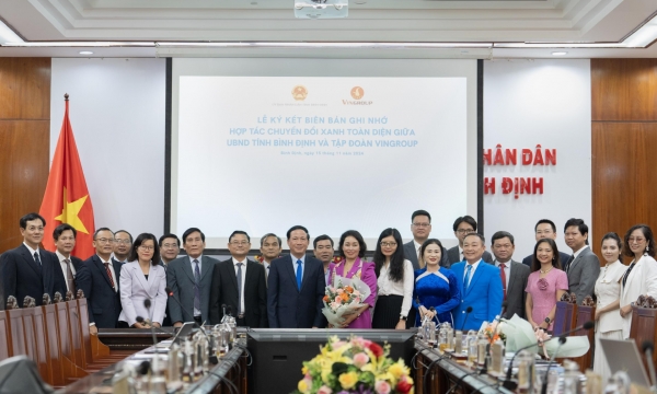 UBND tỉnh Bình Định và Tập đoàn Vingroup ký kết thoả thuận hợp tác toàn diện về chuyển đổi xanh