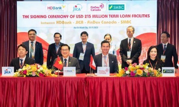 HDBank ký kết khoản vay hợp vốn 215 triệu USD với ba định chế tài chính hàng đầu quốc tế