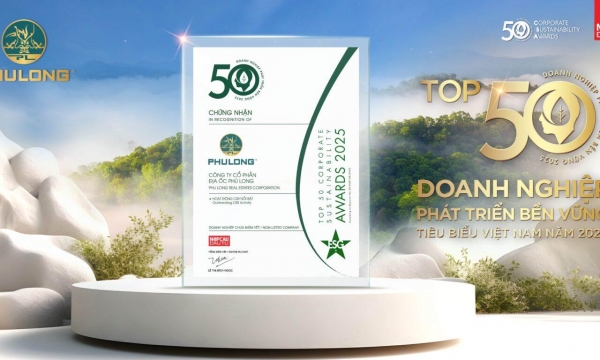 Phú Long đạt Top 50 Doanh nghiệp phát triển bền vững tiêu biểu Việt Nam 2025