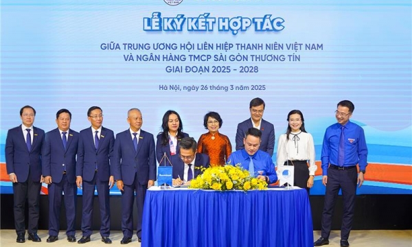 Sacombank hợp tác với Hội Liên hiệp Thanh niên Việt Nam Hội Sinh viên Việt Nam nâng cao kiến thức tài chính số cho giới...