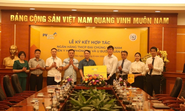 PVcomBank hợp tác với Viện Y học Phóng xạ và U bướu Quân đội thúc đẩy chuyển đổi số trong y tế quân đội