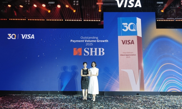 SHB lần thứ hai được VISA vinh danh “Ngôi sao tăng trưởng thẻ năm 2025”