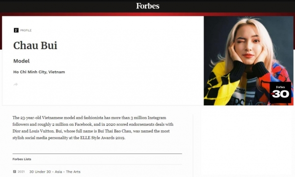Ba cô gái Việt lọt vào danh sách '30 Under 30' toàn châu Á năm 2021 do Forbes bình chọn