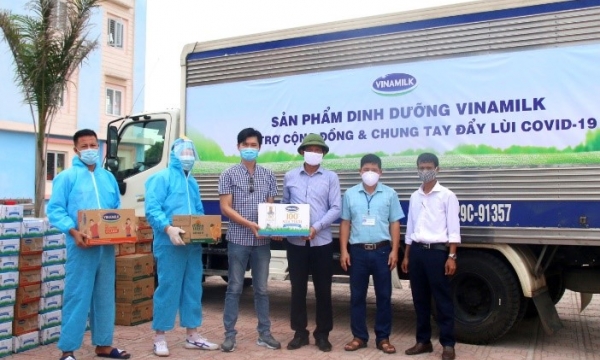200.000 sản phẩm của Vinamilk đến với các khu cách ly ở Hà Nội, Hà Nam, Bắc Ninh