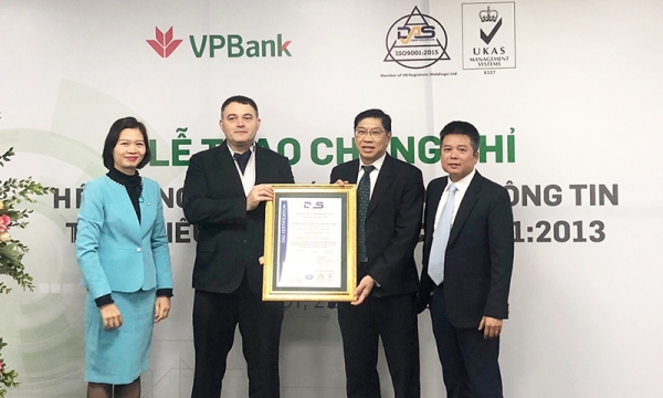 VPBank được cấp chứng chỉ danh giá về An toàn thông tin