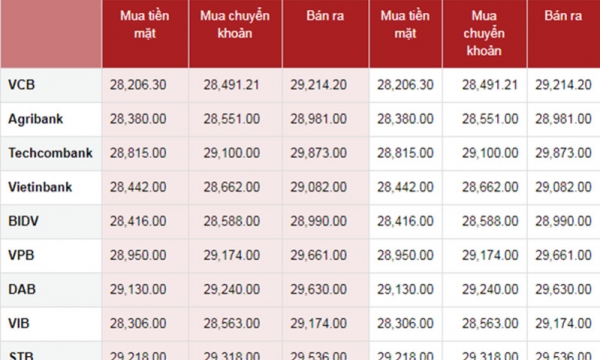 Tỷ giá ngoại tệ hôm nay ngày 30/3: Nhu cầu giảm dẫn đến USD giảm giá
